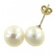 Orecchini Perle Donna Oro Giallo 18 Kt Carati Ct 750 1,70 Gr