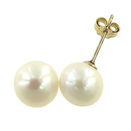 Orecchini Perle Donna Oro Giallo 18 Kt Carati Ct 750 1,70 Gr