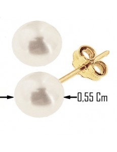 Orecchini Bambina Donna 0,55 Gr perle oro Giallo 18 kt 750