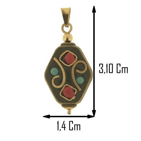 COLLANA ETNICA TIBETANA - Donna Oro Giallo 18 Kt Carati Ct 750