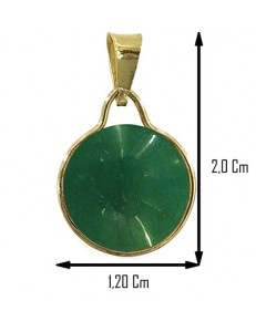 PENDENTE ROTONDO PICCOLO GIADA - Donna  Oro Giallo 18 Kt Carati Ct 750 