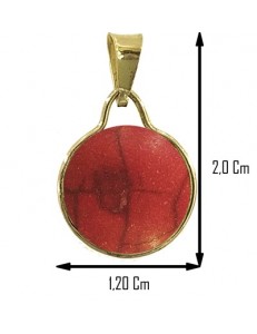 COLLANA CABOCHON ROSSO - Donna Oro Giallo 18 Kt Carati 750 