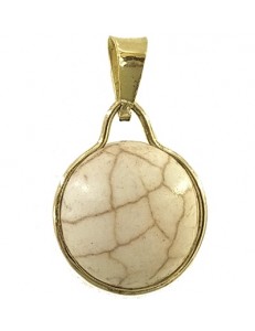 PENDENTE UNAKITE - Donna  Oro Giallo 18 Kt Carati Ct 750