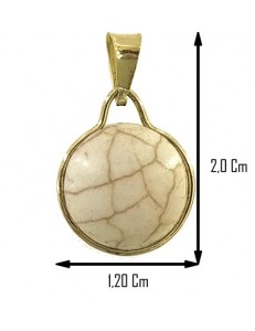 PENDENTE UNAKITE - Donna  Oro Giallo 18 Kt Carati Ct 750