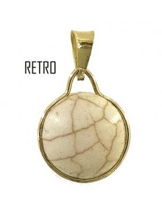 PENDENTE UNAKITE - Donna  Oro Giallo 18 Kt Carati Ct 750