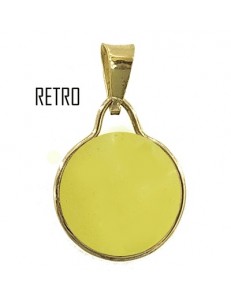 PENDENTE CABOCHON - Donna  Oro Giallo 18 Kt Carati Ct 750