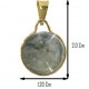 PENDENTE CABOCHON GRIGIO - Donna Oro Giallo 18 Kt Carati Ct 750