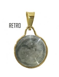 PENDENTE CABOCHON GRIGIO - Donna Oro Giallo 18 Kt Carati Ct 750