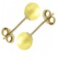 ORECCHINI SFERE 5 COLORI - Bimba Bambina oro Giallo 18 Kt Carati Ct 750 0,55 Gr Cinque Colori