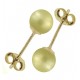 ORECCHINI SFERE 5 COLORI - Bimba Bambina oro Giallo 18 Kt Carati Ct 750 0,55 Gr Cinque Colori