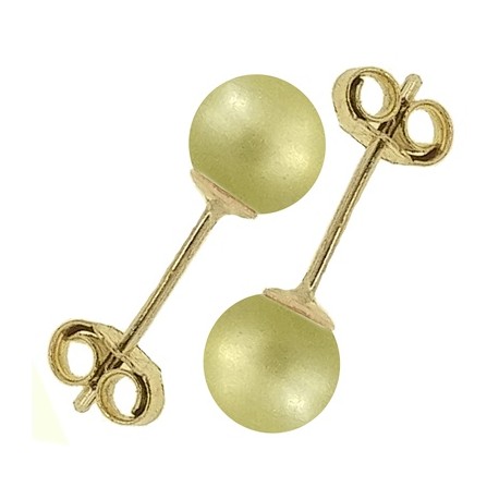 ORECCHINI SFERE 5 COLORI - Bimba Bambina oro Giallo 18 Kt Carati Ct 750 0,55 Gr Cinque Colori