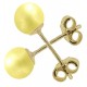 ORECCHINI SFERE 5 COLORI - Bimba Bambina oro Giallo 18 Kt Carati Ct 750 0,55 Gr Cinque Colori