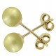 ORECCHINI SFERE 5 COLORI - Bimba Bambina oro Giallo 18 Kt Carati Ct 750 0,55 Gr Cinque Colori
