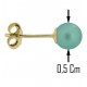 ORECCHINI SFERE 5 COLORI - Bimba Bambina oro Giallo 18 Kt Carati Ct 750 0,55 Gr Cinque Colori
