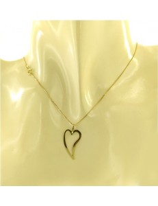 COLLANA CUORE MEDIO - Donna Oro Giallo 18 Kt Carati 750 