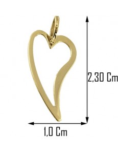 PENDENTE CUORE PICCOLO - Donna Oro Giallo18 Kt Carati Ct  750