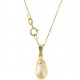 COLLANA PERLA GOCCIA GRANDE - Donna Oro Giallo 18 Kt Carati Ct 750 