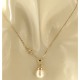 COLLANA PERLA GOCCIA GRANDE - Donna Oro Giallo 18 Kt Carati Ct 750 