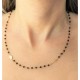 COLLANE UNISEX - Collana Catena Rosario Uomo Donna Unisex Oro Bianco 18 KT Carati Ct 750 2,45 Gr