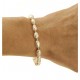 Bracciale Braccialetto Donna Perle Barocche Oro Giallo 18 Kt Carati Ct 750