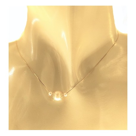 GIROCOLLO PERLE - Oro Giallo 18 Kt Carati Ct 750