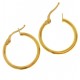 Orecchini Donna Cerchio Cerchi Oro Giallo 18 kt Carati Ct 750 0,85 Gr