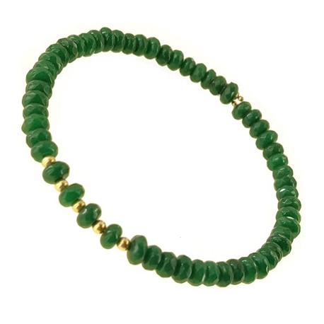Bracciale Braccialetto Smeraldi Donna Semirigido Oro Giallo 18 Kt Carati Ct 750