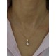 COLLANA PERLA GOCCIA GRANDE - Donna Oro Giallo 18 Kt Carati Ct 750 