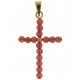 Ciondolo Pendente Croce  Uomo Donna Oro Giallo  18 Kt Carati 750 0,85 Gr