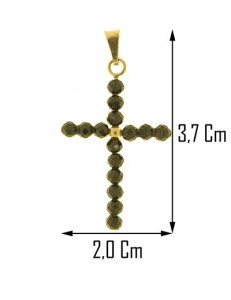 Ciondolo Pendente Croce Uomo Donna Oro Giallo  18 Kt Carati 750 1,15 Gr