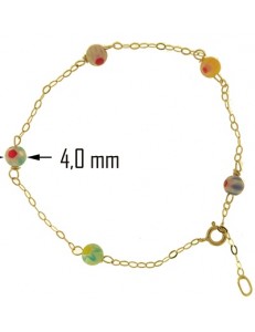 Bracciale Braccialetto Bambina  16,0 Cm Oro Giallo 18 Kt Carati Ct 750 0,75 Gr