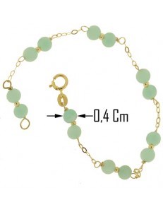 Bracciale Braccialetto Amazonite Donna Oro Giallo 18 Kt Carati Ct 750