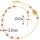 Bracciale Braccialetto Rosario Donna Oro Giallo 18 Kt Carati Ct 750