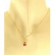COLLANE ORO GIALLO - Collana Catenina Pendente Coccinella Donna Oro Giallo 18 Kt Carati Ct 750 1,10Gr
