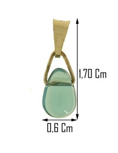 FOTO BUSTO COLLANA PUNTO LUCE GOCCIA AZZURRA - Donna Giallo 18 kt Carati 750