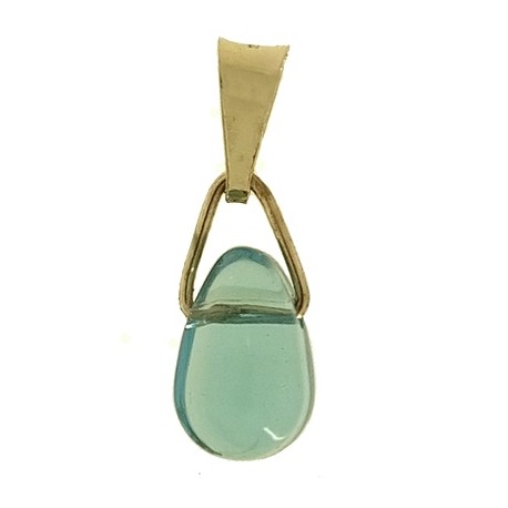 PENDENTE PUNTO LUCE GOCCIA AZZURRO - Donna Oro Giallo 18 Kt Carati Ct 750