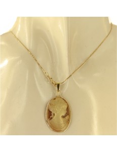 COLLANA CAMMEO 01 -  Donna Oro Giallo 18 Kt Carati Ct 750