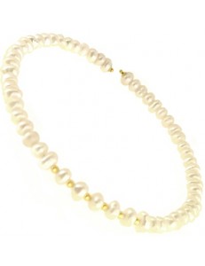 BRACCIALE SEMIRIGIDO PERLE - Oro Giallo 18 Kt Carati Ct 750