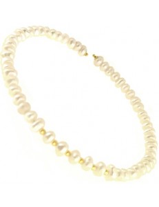 BRACCIALE SEMIRIGIDO PERLE - Oro Giallo 18 Kt Carati Ct 750