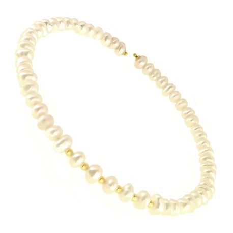 BRACCIALE SEMIRIGIDO PERLE - Oro Giallo 18 Kt Carati Ct 750