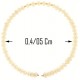 BRACCIALE SEMIRIGIDO PERLE - Oro Giallo 18 Kt Carati Ct 750