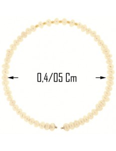 BRACCIALE SEMIRIGIDO PERLE - Oro Giallo 18 Kt Carati Ct 750