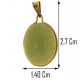 PENDENTE AGATA VERDE - Donna  Oro Giallo 18 Kt Carati Ct 750