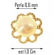 ORECCHINI ORO GIALLO - Orecchini Perle Donna Oro Giallo 18 Kt Carati Ct 750 1,35 Gr