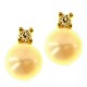 ORECCHINI ORO GIALLO - Orecchini Perle Punto Luce Donna Oro Giallo 18 Kt Carati Ct 750 1,15 Gr