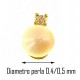 ORECCHINI ORO GIALLO - Orecchini Perle Punto Luce Donna Oro Giallo 18 Kt Carati Ct 750 1,15 Gr