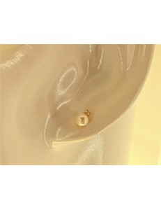ORECCHINI ORO GIALLO - Orecchini Perle Punto Luce Donna Oro Giallo 18 Kt Carati Ct 750 1,15 Gr