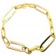 BRACCIALI DONNA - Bracciale Braccialetto Donna Oro Giallo Bianco 18 Kt Carati Ct 750 5,90 Gr