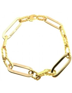 BRACCIALI DONNA - Bracciale Braccialetto Donna Oro Giallo Bianco 18 Kt Carati Ct 750 5,90 Gr