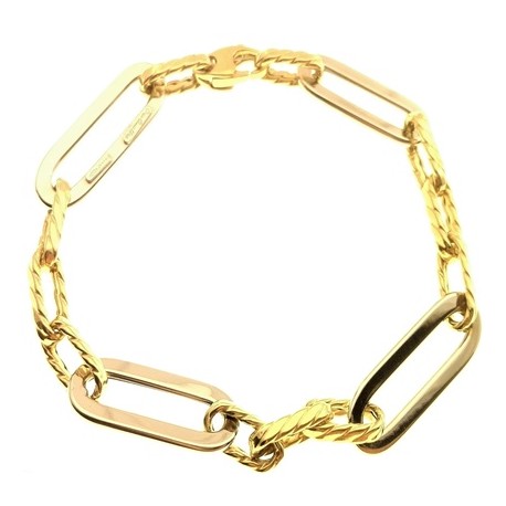 BRACCIALI DONNA - Bracciale Braccialetto Donna Oro Giallo Bianco 18 Kt Carati Ct 750 5,90 Gr